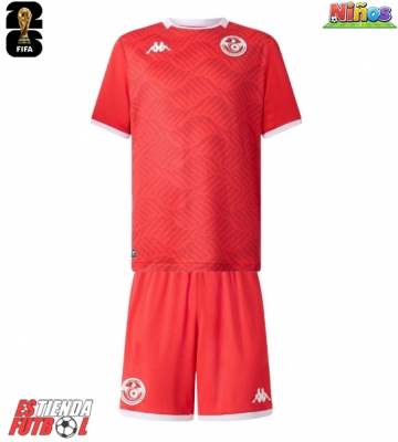 Túnez Primera Equipación Niños Mundial 2026 Manga Corta (+ Pantalones cortos)